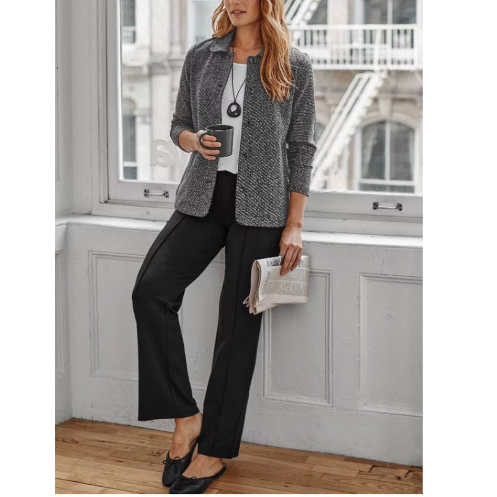 LAST CHACE SALE 
Wearever Double-Face Jersey Straight-Leg Pants M